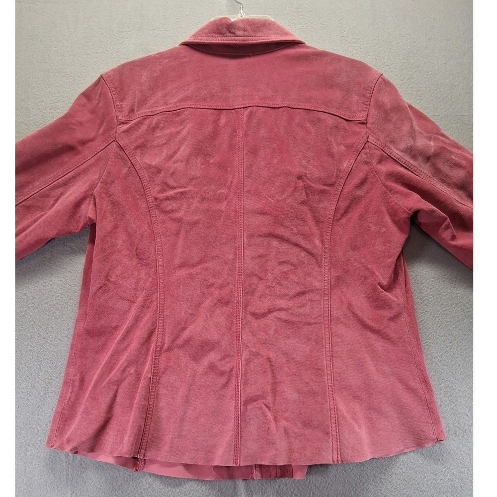 Bernardo‎ Women Geniune Lether Button Up Jacket Pink Size 12